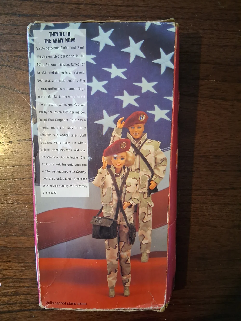1992 Mattel Army Ken Soldier Doll with Desert Camo and Maroon Beret